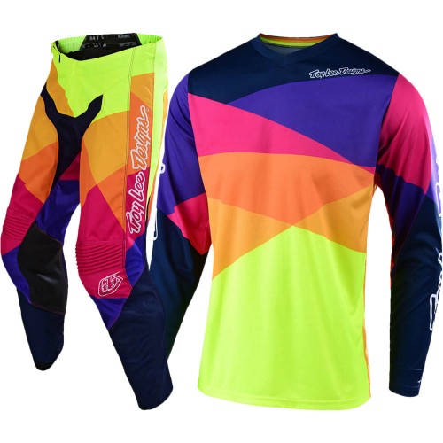 CONJUNTO TROY LEE DESIGNS GP JET - VERMELHO / AMARELO